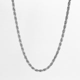 Rope Chain - 3mm - Sterling Silver (Diamond Cut)
