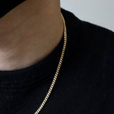 Micro Cuban Link Chain - 3mm - Gold Vermeil