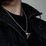 Tommy Gun Cupid Pendant - Sterling Silver