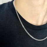 Micro Cuban Link Chain - 3mm - Sterling Silver