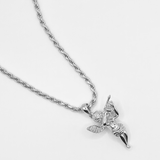 Tommy Gun Cupid Pendant - Sterling Silver