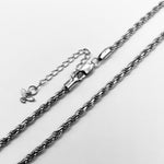 Rope Chain - 3mm - Sterling Silver (Diamond Cut)