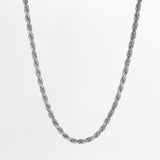 Rope Chain - 3mm - Sterling Silver (Diamond Cut)