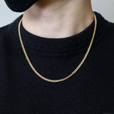 Micro Cuban Link Chain - 3mm - Gold Vermeil