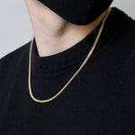 Micro Cuban Link Chain - 3mm - Gold Vermeil