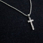 Olive Branch Cross Pendant - Sterling Silver