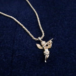 Tommy Gun Cupid Pendant - Gold Vermeil