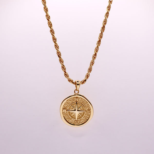 Compass Pendant Gold Vermeil – Flex Culture Sydney